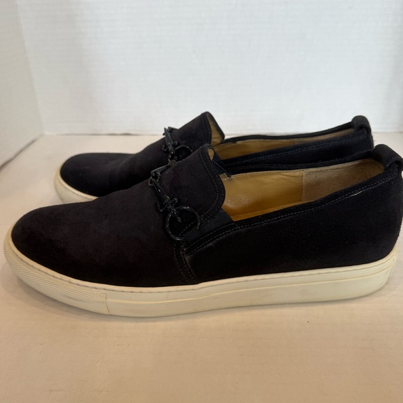 CESARE PACIOTTI Men's Black Suede Loafers Buckle Designer Shoes UK 7/ US 8 - Picture 6 of 10